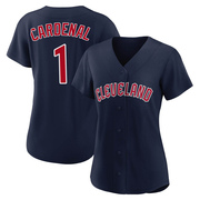 Authentic Jose Cardenal Women's Cleveland Guardians Alternate Jersey - Navy