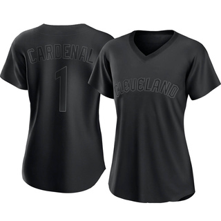 Authentic Jose Cardenal Women's Cleveland Guardians Pitch Fashion Jersey - Black