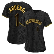 Authentic Jose Cardenal Women's Cleveland Guardians Snake Skin City Jersey - Black