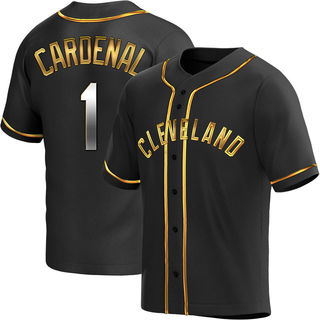 Replica Jose Cardenal Men's Cleveland Guardians Alternate Jersey - Black Golden