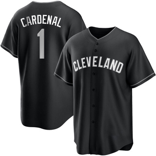 Replica Jose Cardenal Men's Cleveland Guardians Jersey - Black/White