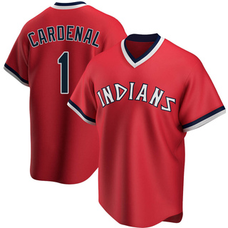 Replica Jose Cardenal Men's Cleveland Guardians Road Cooperstown Collection Jersey - Red