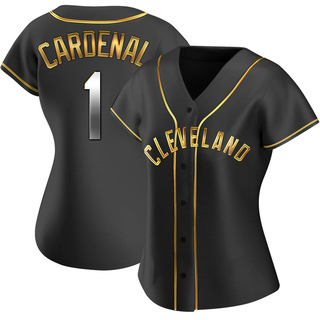 Replica Jose Cardenal Women's Cleveland Guardians Alternate Jersey - Black Golden