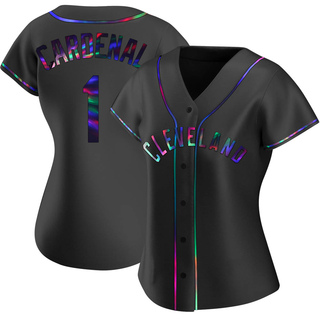 Replica Jose Cardenal Women's Cleveland Guardians Alternate Jersey - Black Holographic